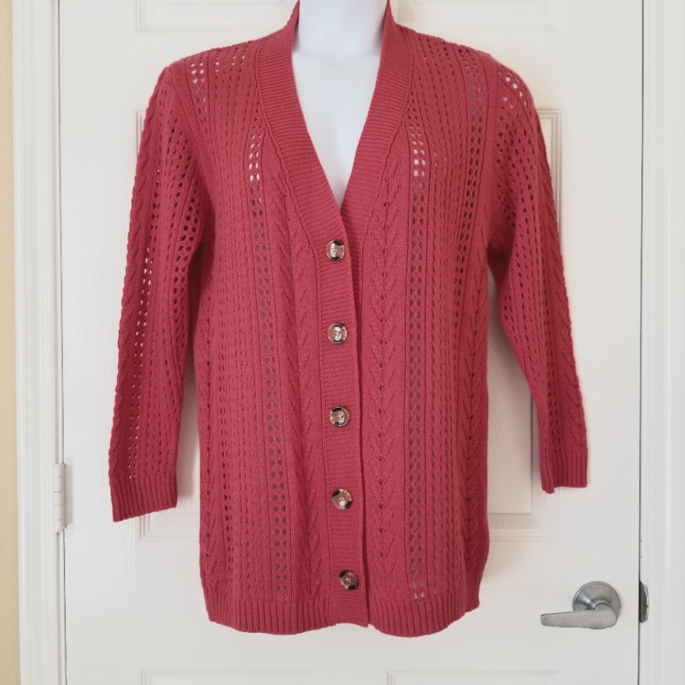 Milan Kiss Open Stich Cardigan Women Size L